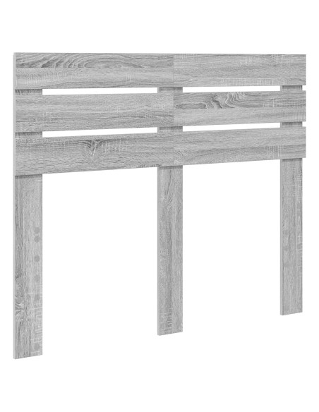 Testiera con testiera Grigio Sonoma 120 cm Legno multistrato