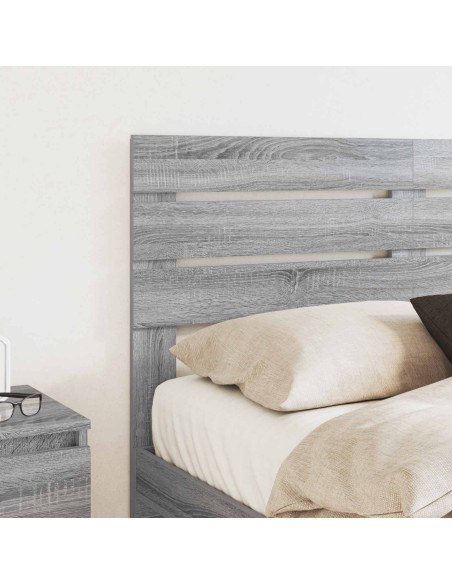Testiera con testiera Grigio Sonoma 120 cm Legno multistrato