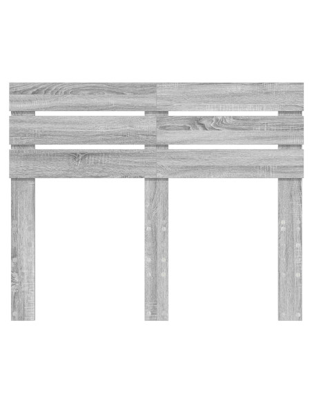 Testiera con testiera Grigio Sonoma 120 cm Legno multistrato