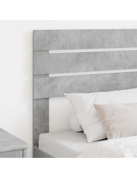 Testiera con testiera Grigio cemento 90 cm Legno multistrato
