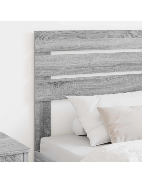 Testiera con testiera Grigio Sonoma 80 cm Legno multistrato