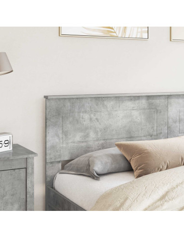 Testiera con testiera Grigio cemento 200 cm Legno multistrato