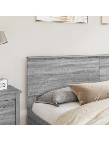 Testiera con testiera Grigio Sonoma 200 cm Legno multistrato