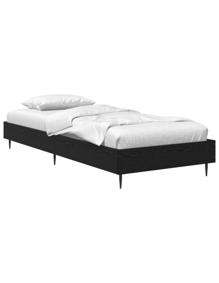 Struttura del letto Rovere Nero 80 x 200 cm