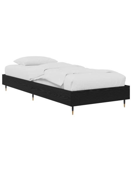 Struttura del letto Rovere Nero 80 x 200 cm