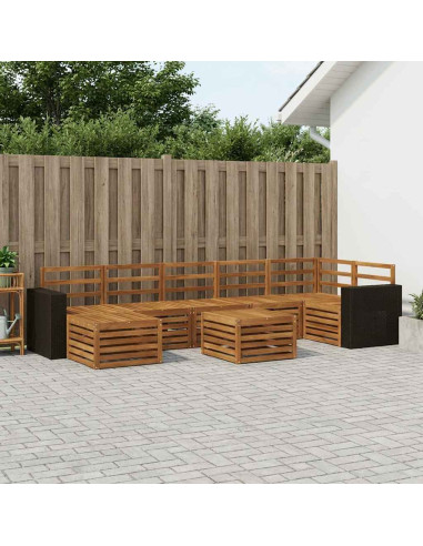 Set di divani da esterno 8 pcs Naturale