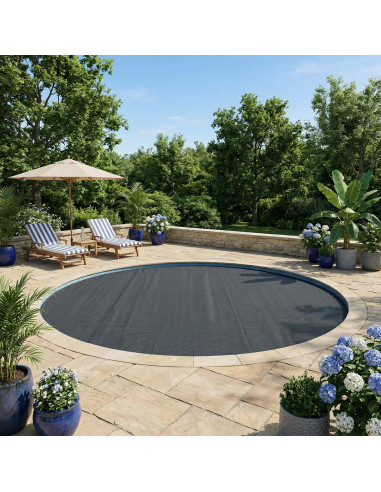 Copertura Solare per Piscina di Alta Qualità Nero PE