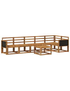 Set di divani da esterno 7 pcs Naturale