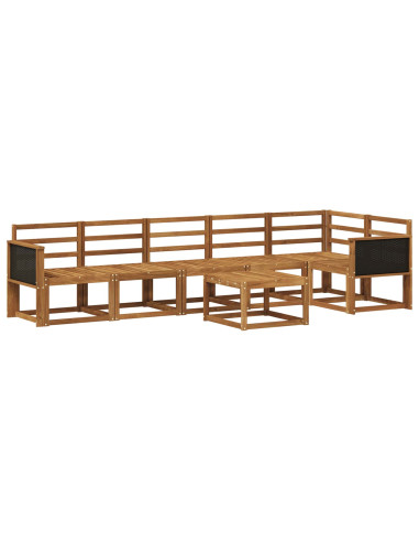 Set di divani da esterno 7 pcs Naturale