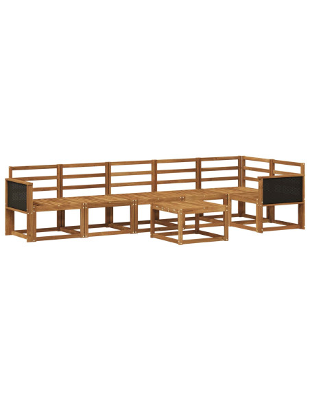 Set di divani da esterno 7 pcs Naturale