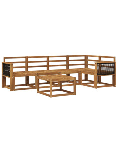 Set di divani da esterno 6 pcs Naturale