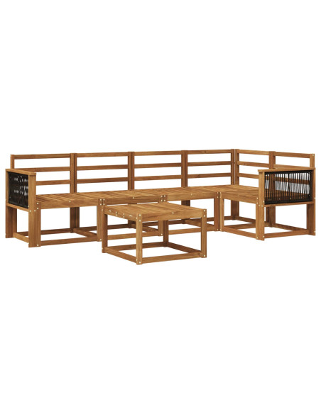 Set di divani da esterno 6 pcs Naturale