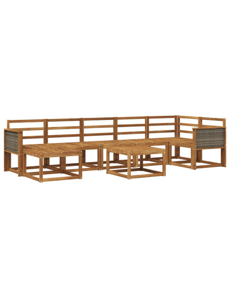 Set di divani da esterno 8 pcs Naturale