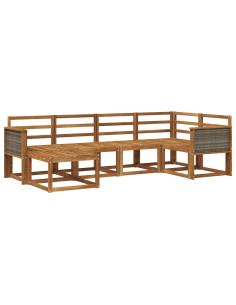 Set di divani da esterno 6 pcs Naturale