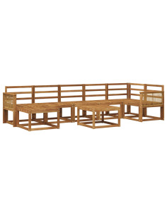 Set di divani da esterno 8 pcs Naturale