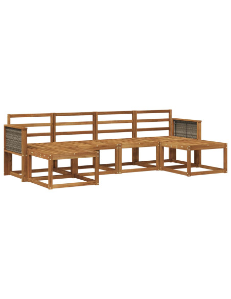 Set di divani da esterno 6 pcs Naturale