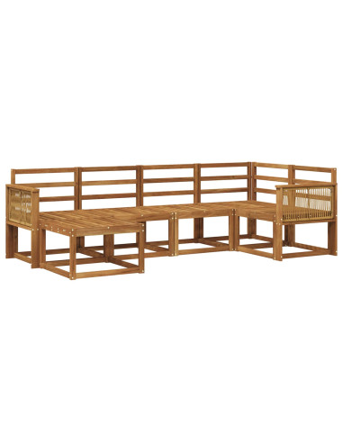 Set di divani da esterno 6 pcs Naturale