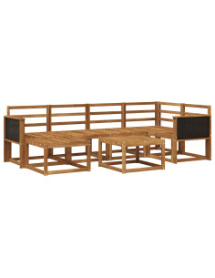 Set di divani da esterno 7 pcs Naturale