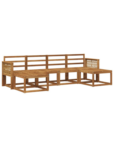 Set di divani da esterno 6 pcs Naturale