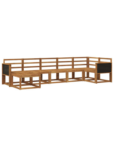Set di divani da esterno 7 pcs Naturale