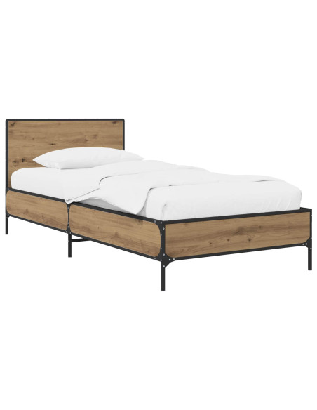Struttura letto con testata Rovere Artigianale 80 x 200 cm