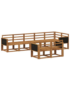 Set di divani da esterno 8 pcs Naturale