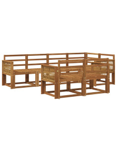 Set di divani da esterno 7 pcs Naturale