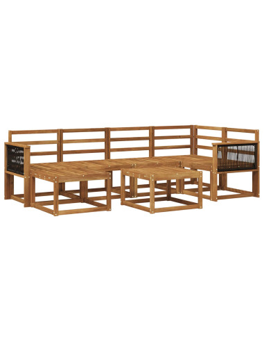Set di divani da esterno 7 pcs Naturale
