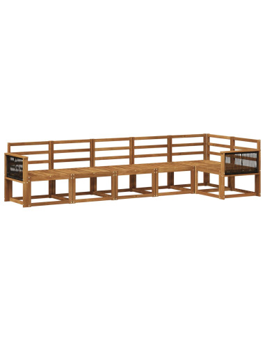 Set di divani da esterno 6 pcs Naturale