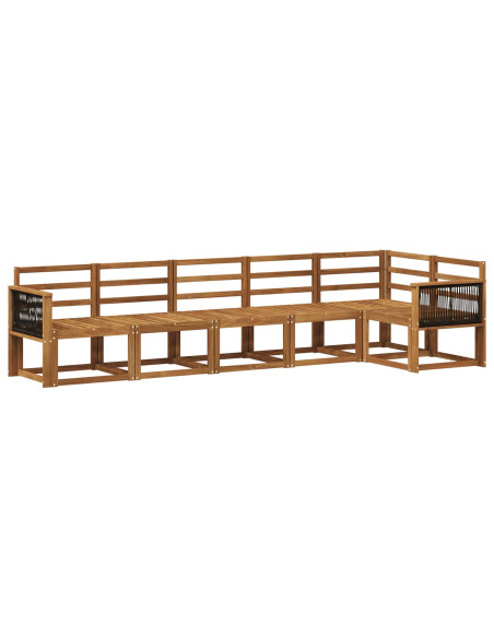 Set di divani da esterno 6 pcs Naturale