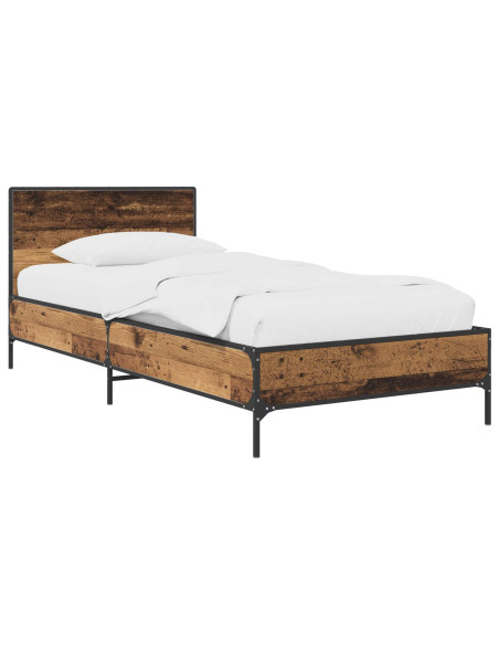 Struttura letto con testata Legno antico 80 x 200 cm