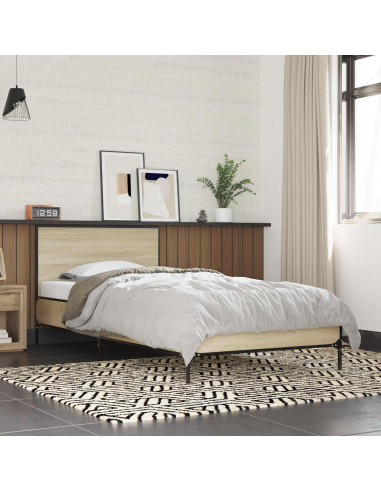 Struttura letto con testata Rovere Sonoma 80 x 200 cm