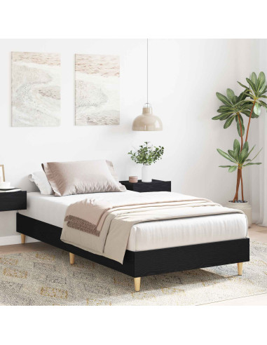 Struttura del letto Rovere Nero 80 x 200 cm