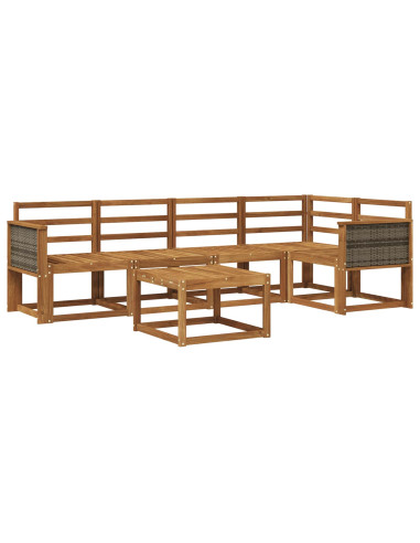 Set di divani da esterno 6 pcs Naturale