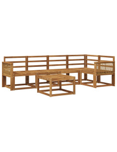 Set di divani da esterno 6 pcs Naturale