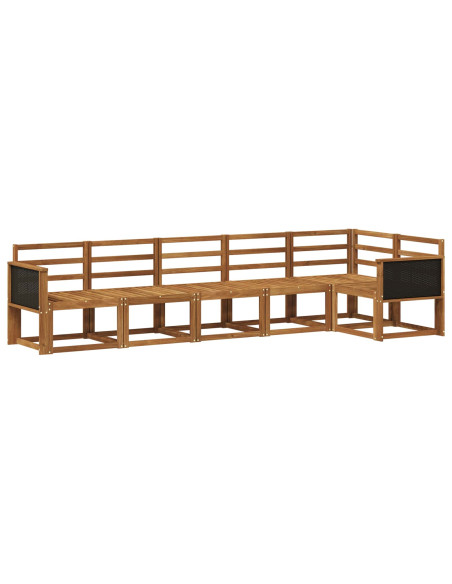 Set di divani da esterno 6 pcs Naturale