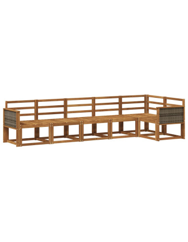 Set di divani da esterno 6 pcs Naturale