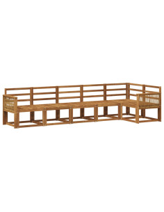 Set di divani da esterno 6 pcs Naturale