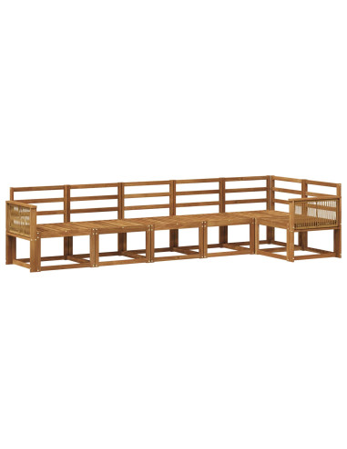 Set di divani da esterno 6 pcs Naturale