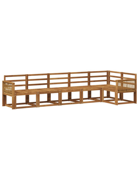 Set di divani da esterno 6 pcs Naturale