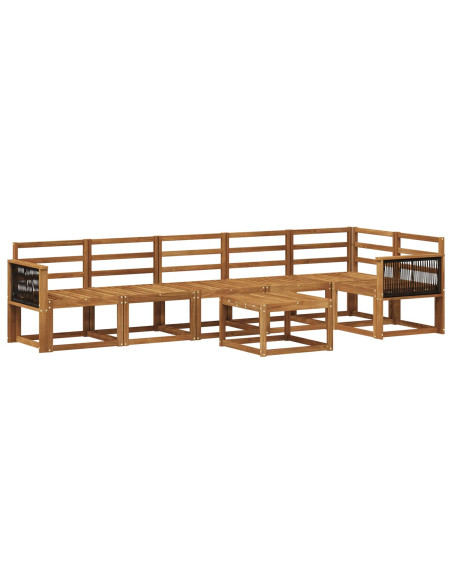 Set di divani da esterno 7 pcs Naturale
