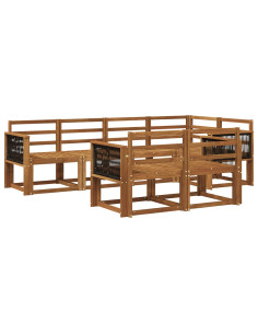 Set di divani da esterno 7 pcs Naturale