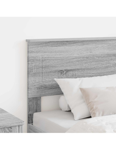 Testiera con testiera Grigio Sonoma 80 cm Legno multistrato