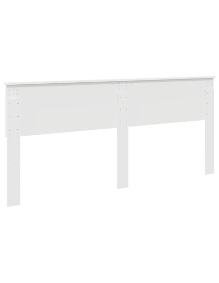 Testiera con testiera Bianco Lucido 200 cm Legno multistrato