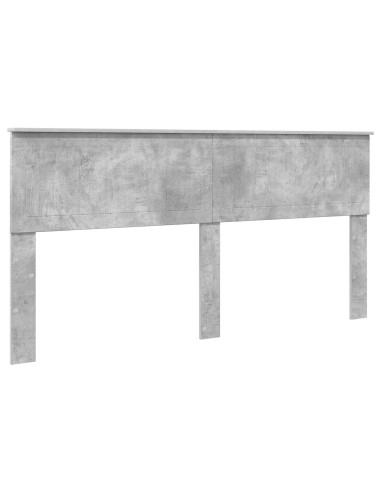 Testiera con testiera Grigio cemento 180 cm Legno multistrato