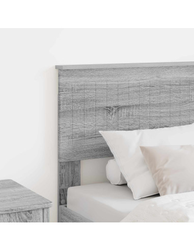 Testiera con testiera Grigio Sonoma 80 cm Legno multistrato