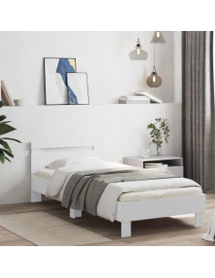 Letto con LED Bianco 80 x 200 cm Legno ingegnerizzato