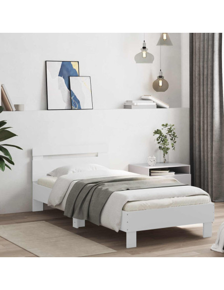 Letto con LED Bianco 80 x 200 cm Legno ingegnerizzato