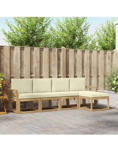Set di divani da esterno 5 pcs Legno di Acacia Massello