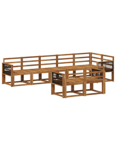 Set di divani da esterno 8 pcs Naturale